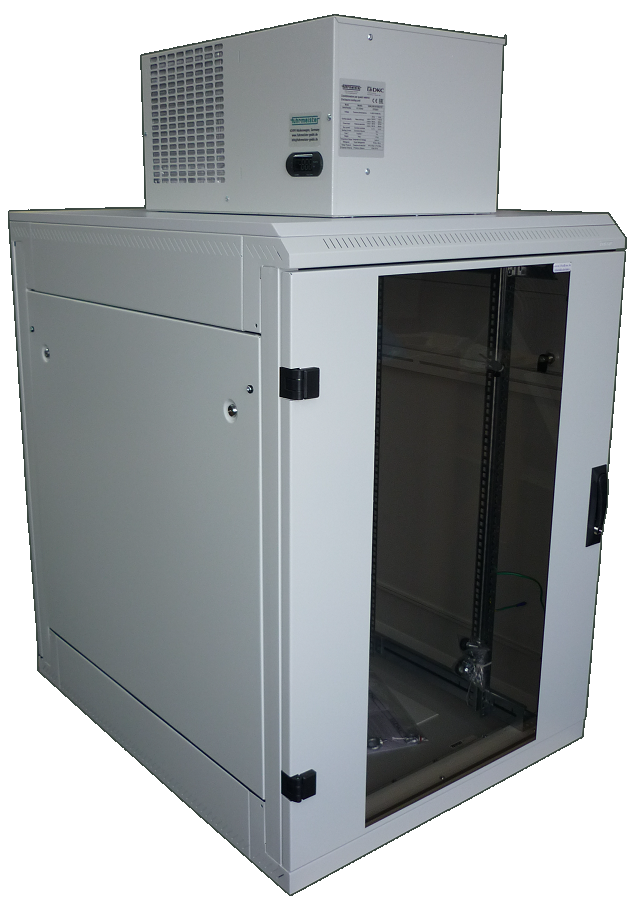 kleiner EDV-Schrank mit Dachkühlgerät